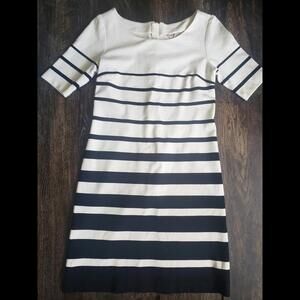 Banana Republic Black Striped Dress